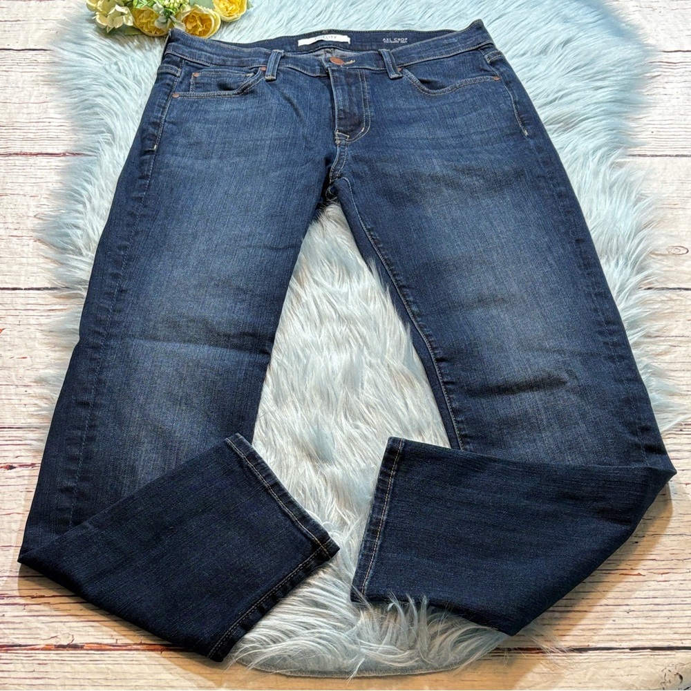 Fidelity Denim Axl Crop Girlfriend Jeans in Valleyheart Blue sz 24